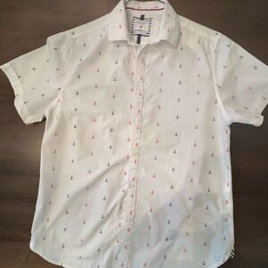 DENIM & FLOWER RICKY SINGH SHORT SLEEVE MENS SHIRT. SIZE LARGE